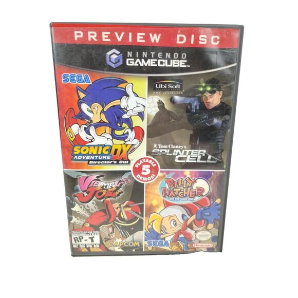 Nintendo GameCube Preview Disc Complete Sonic Zelda Splinter Cell Soul Caliber - Picture 2 of 11